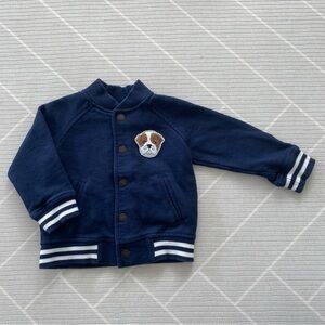 Janie and Jack Connor Bulldog Bomber Jacket Boy’s Size 12-18M